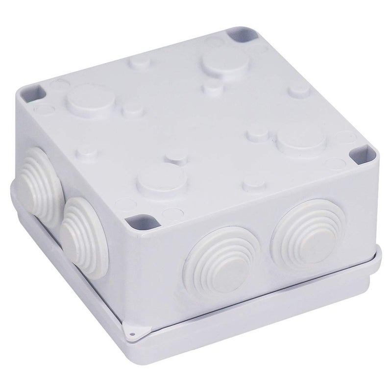 Zulkit Junction Box, Zulkit ABS Plastic Dustproof Waterproof IP65 Universal Electrical Boxes Project Enclosure White 3.9 x 3.9 x 2.8 inch(100 x 100 x 70mm) - Image 3